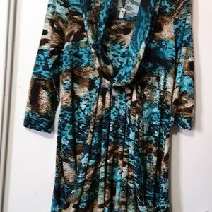 Red Coral Small size Sleeve Summer dress Multicolor blue Brown relax Dress up